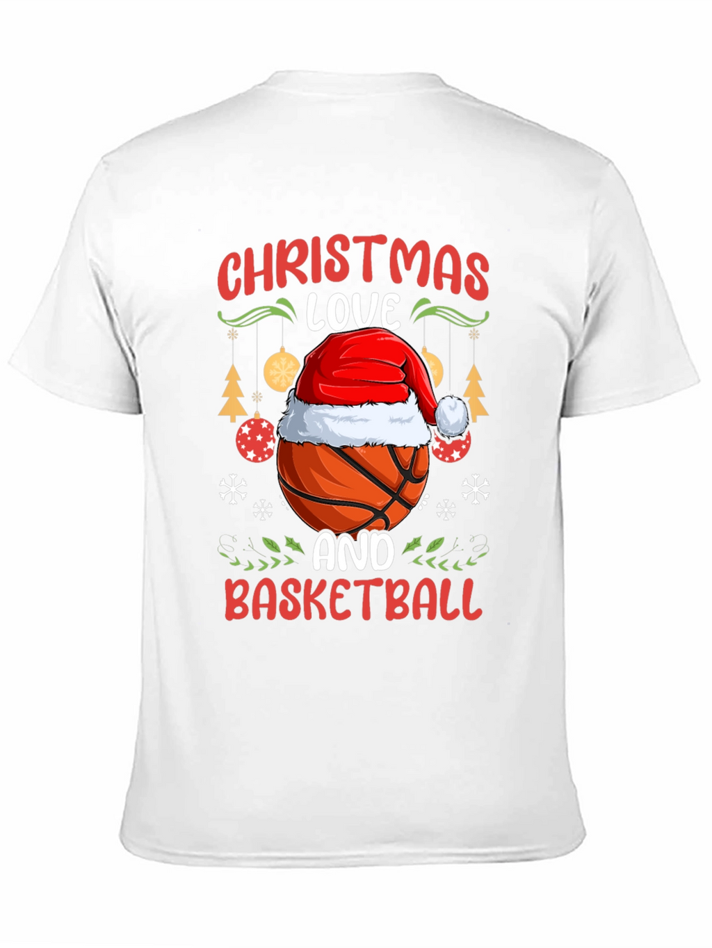 Christmas Love & Basketball Holiday Graphic Tee