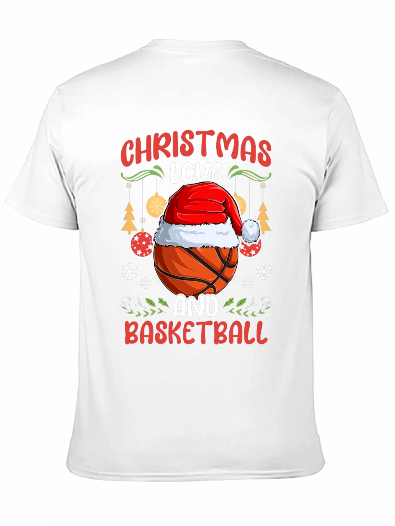 Christmas Love & Basketball Holiday Graphic Tee