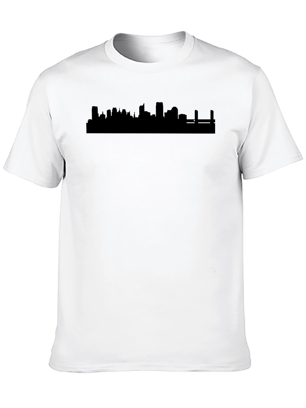 City Skyline Graphic Tee - Modern Black T-Shirt