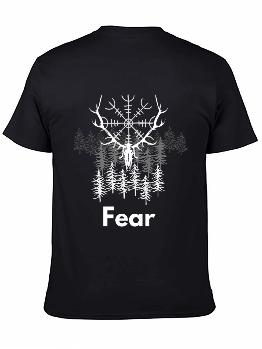 Fear Nordic Deer T-Shirt - Viking Symbol Tee