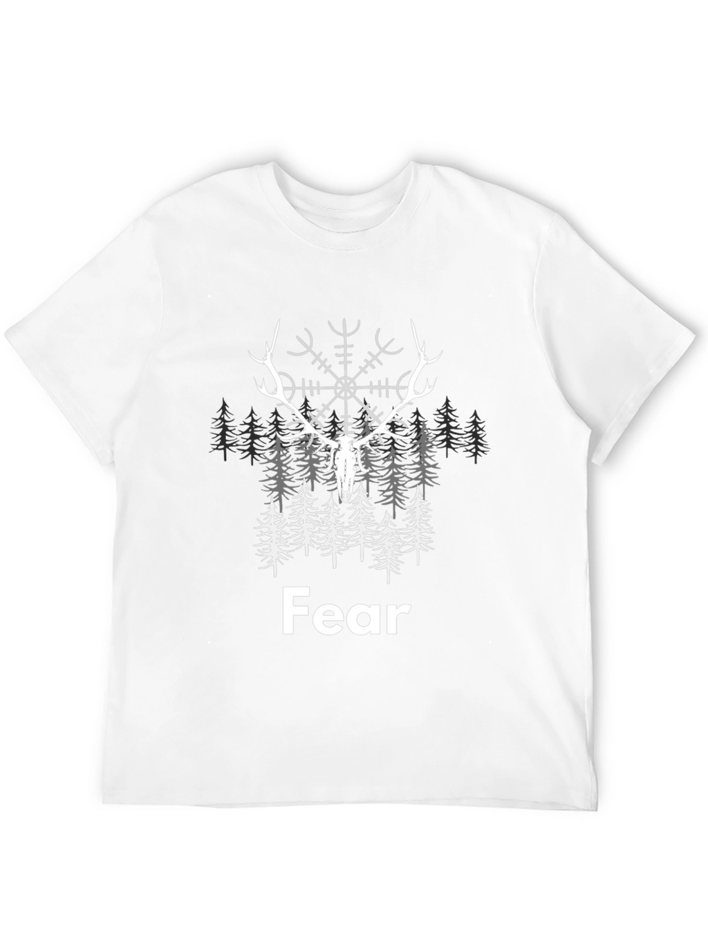 Fear Nordic Deer T-Shirt - Viking Symbol Tee