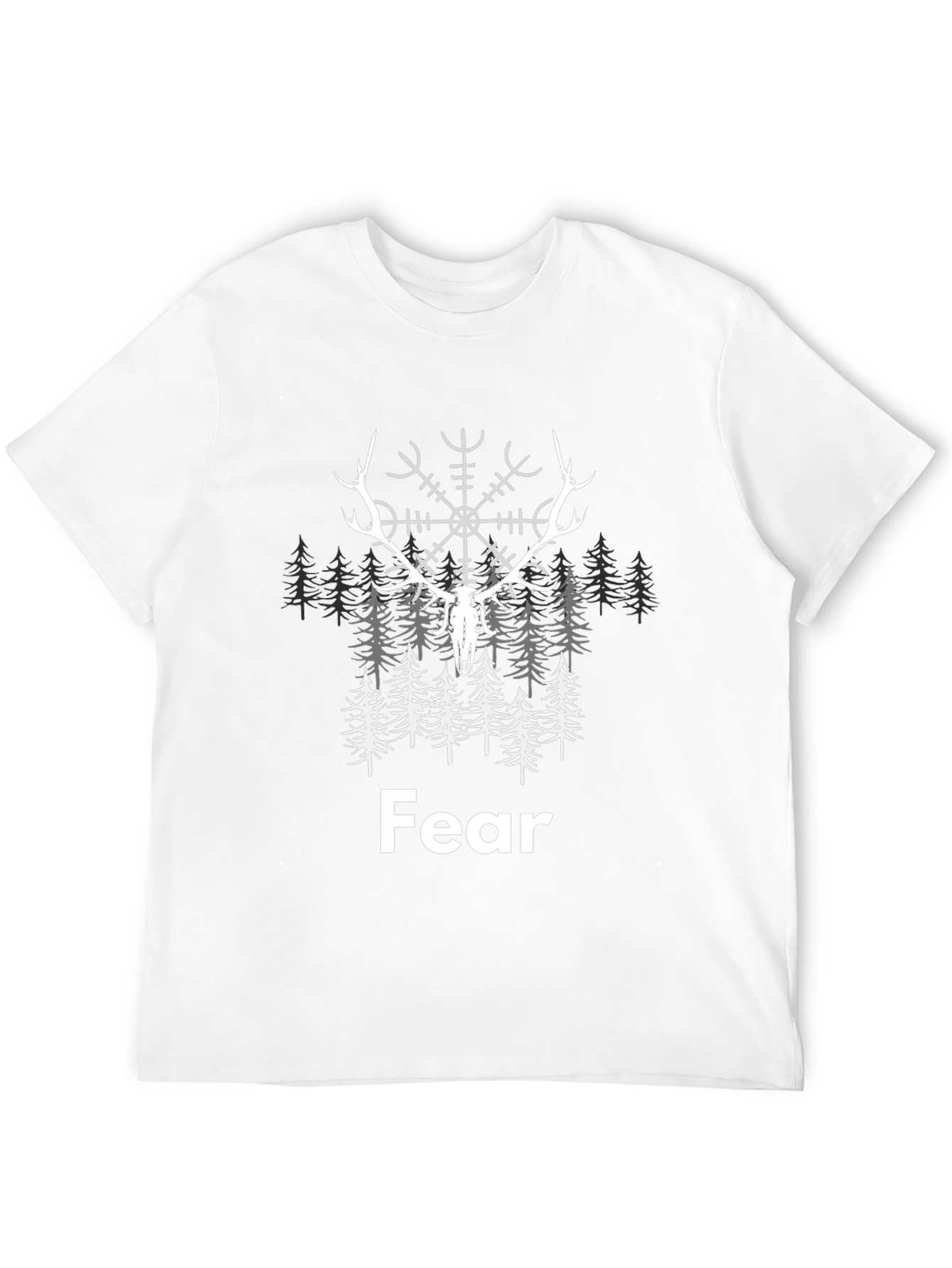 Fear Nordic Deer T-Shirt - Viking Symbol Tee