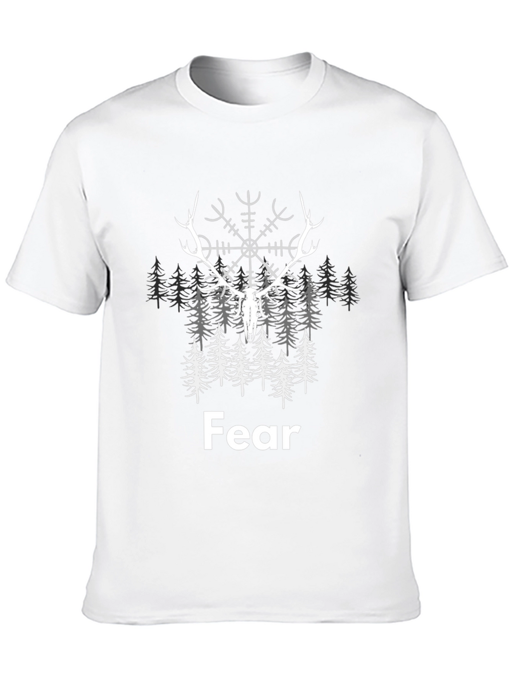 Fear Nordic Deer T-Shirt - Viking Symbol Tee