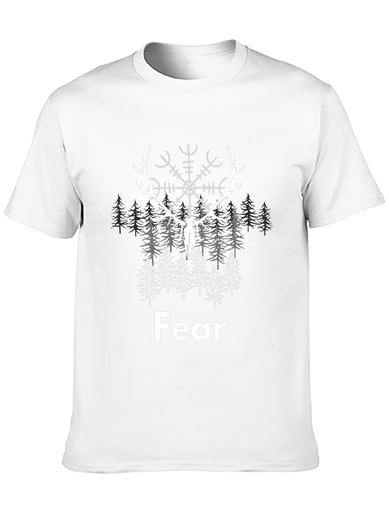 Fear Nordic Deer T-Shirt - Viking Symbol Tee