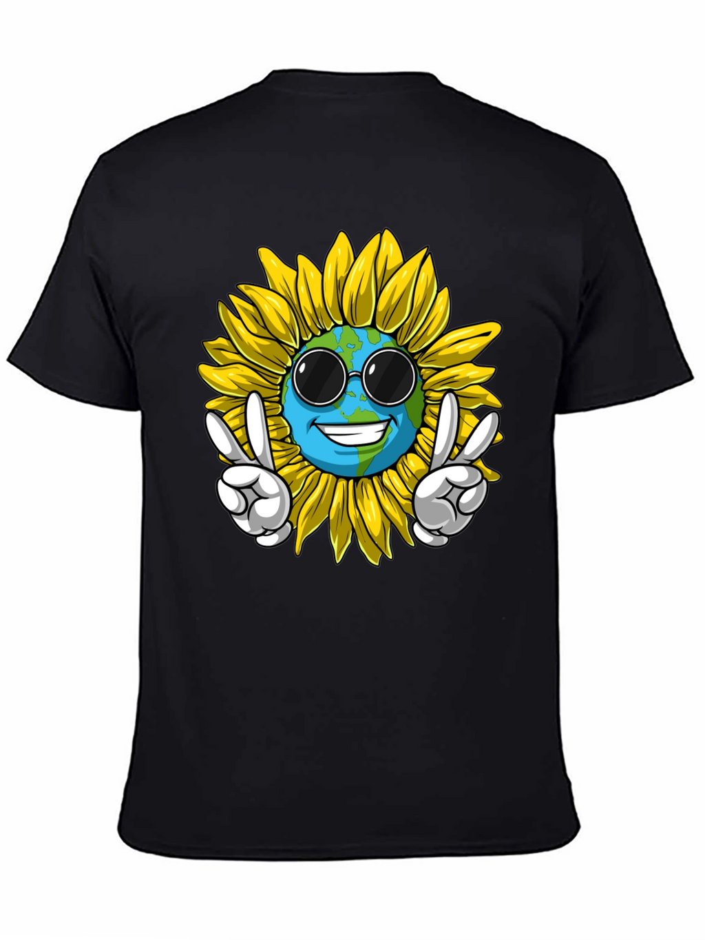 Peace Earth Sunflower Graphic Tee