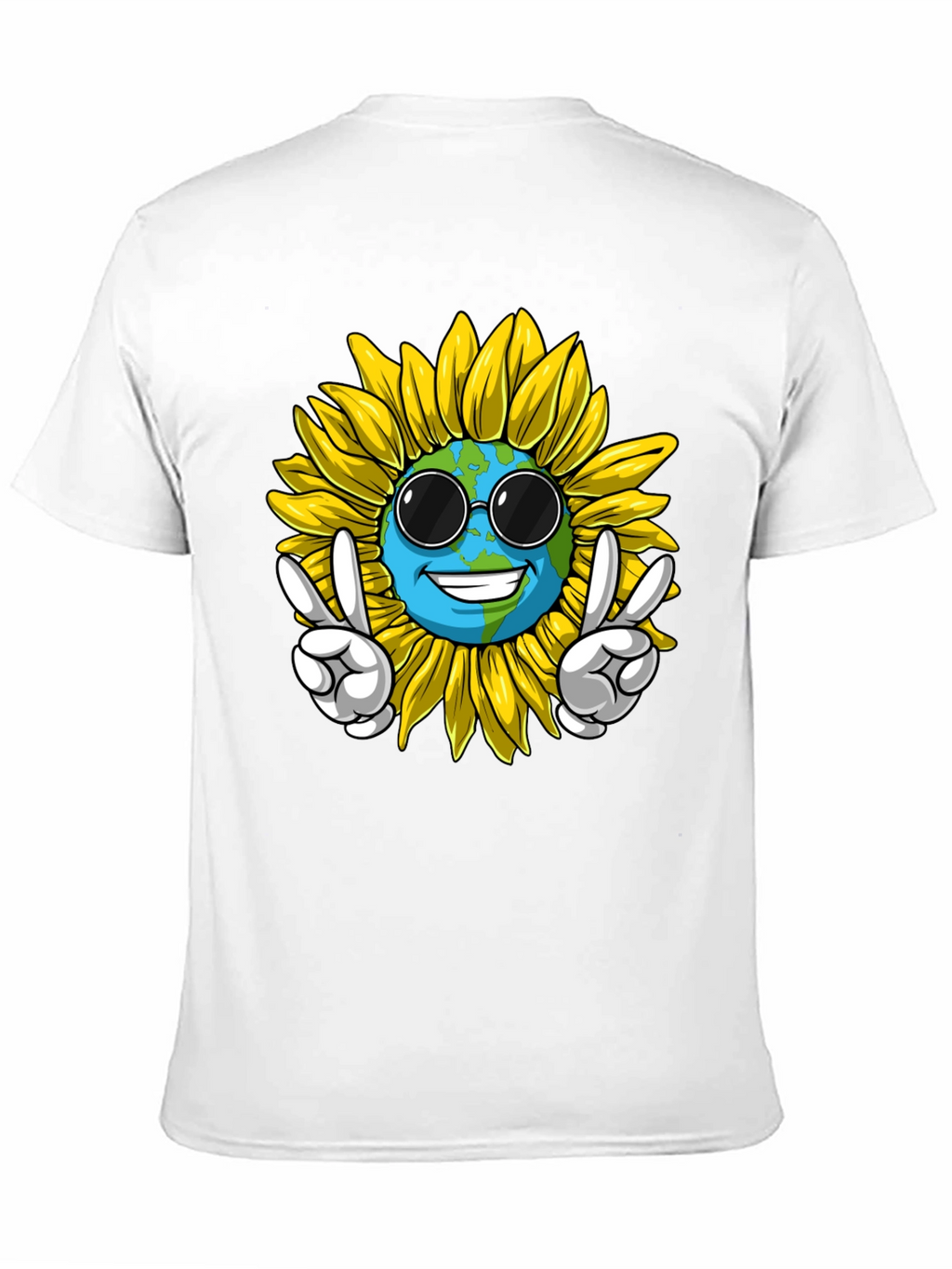 Peace Earth Sunflower Graphic Tee