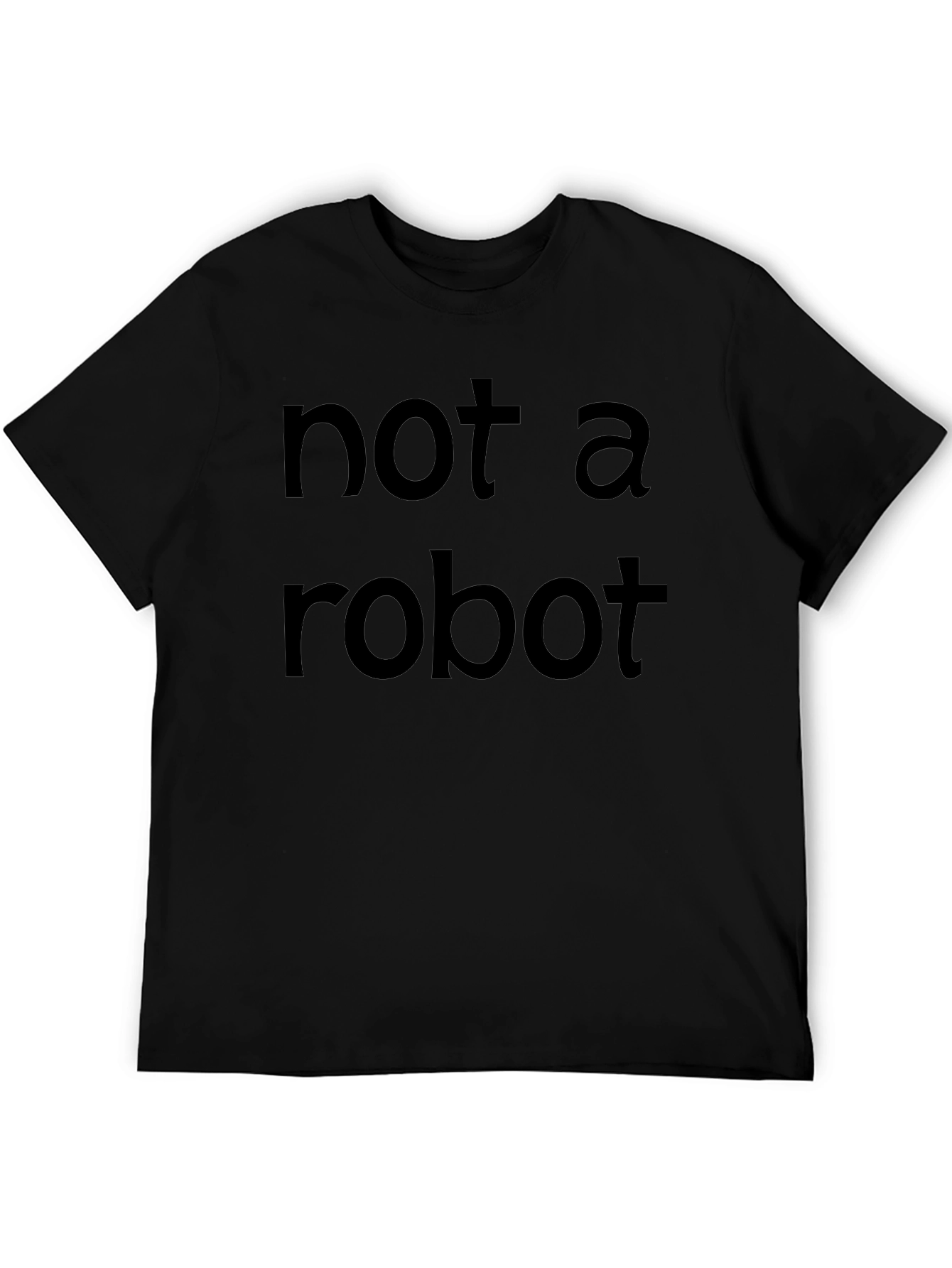 Not A Robot Black Crew Neck T-Shirt