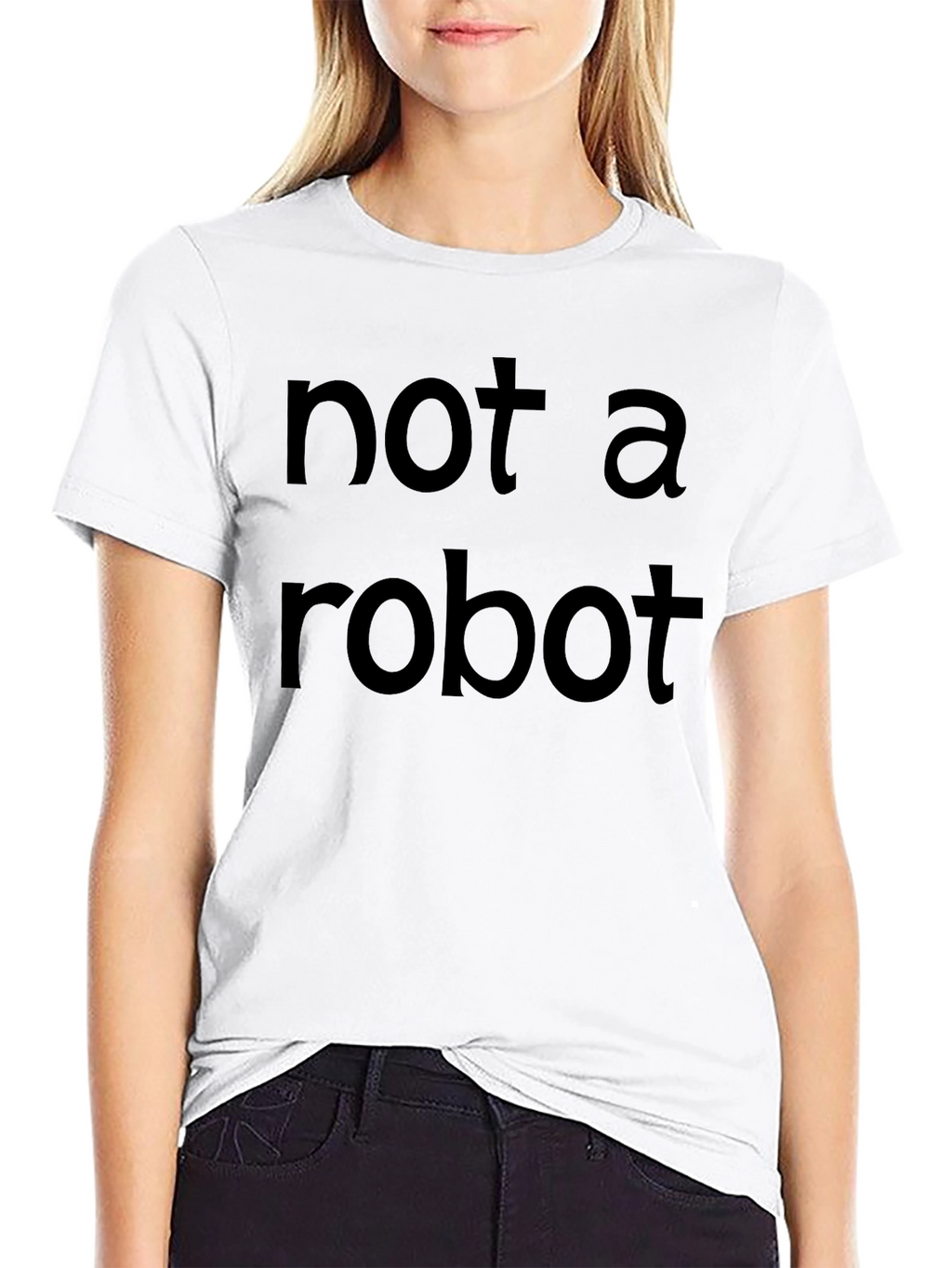 Not A Robot Black Crew Neck T-Shirt
