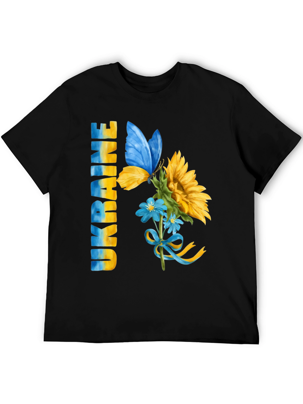 Ukraine Butterfly Sunflower Graphic Tee