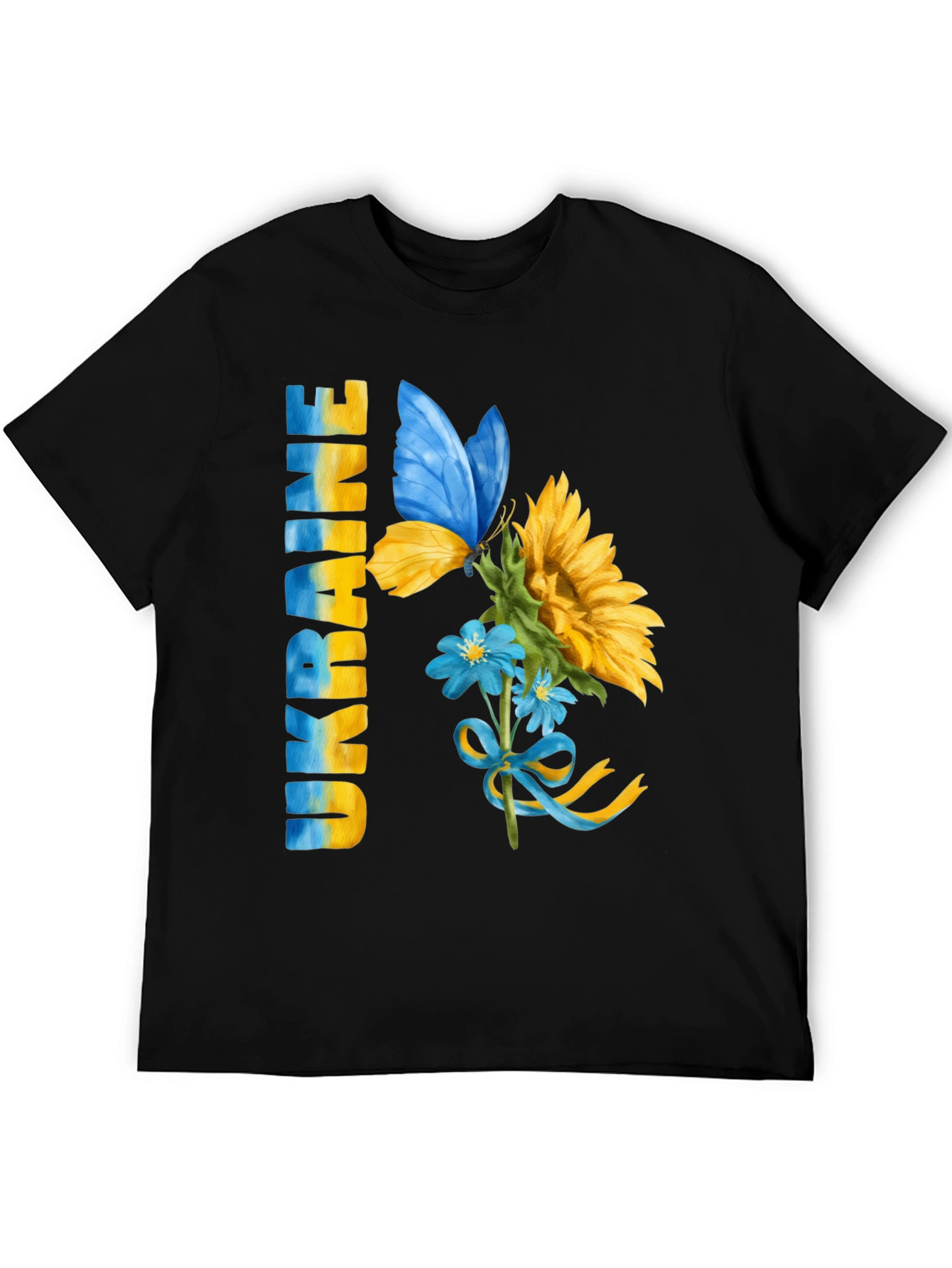 Ukraine Butterfly Sunflower Graphic Tee