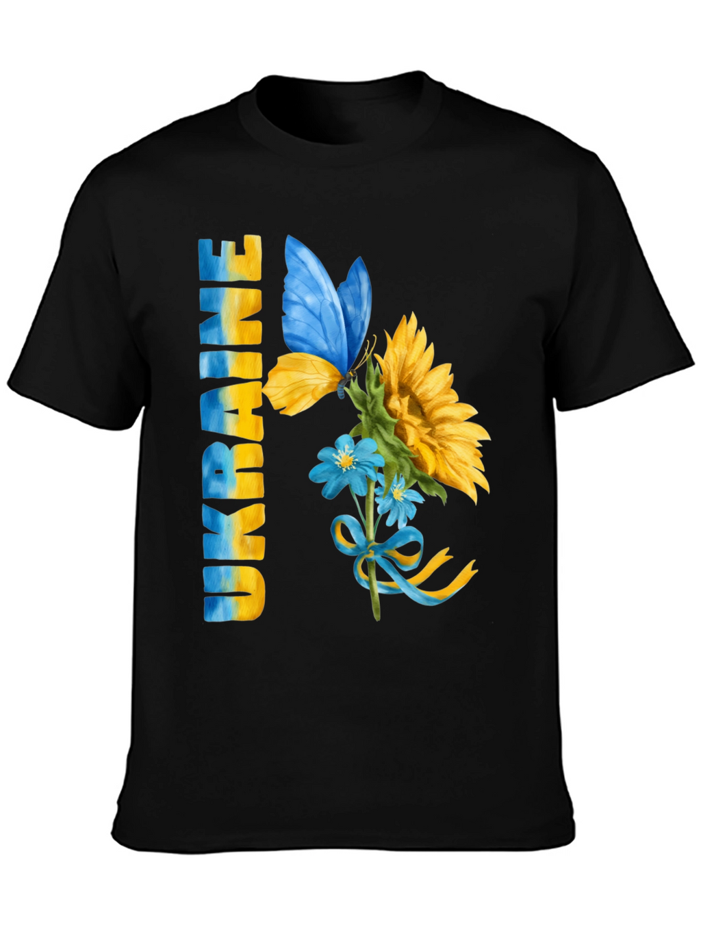 Ukraine Butterfly Sunflower Graphic Tee