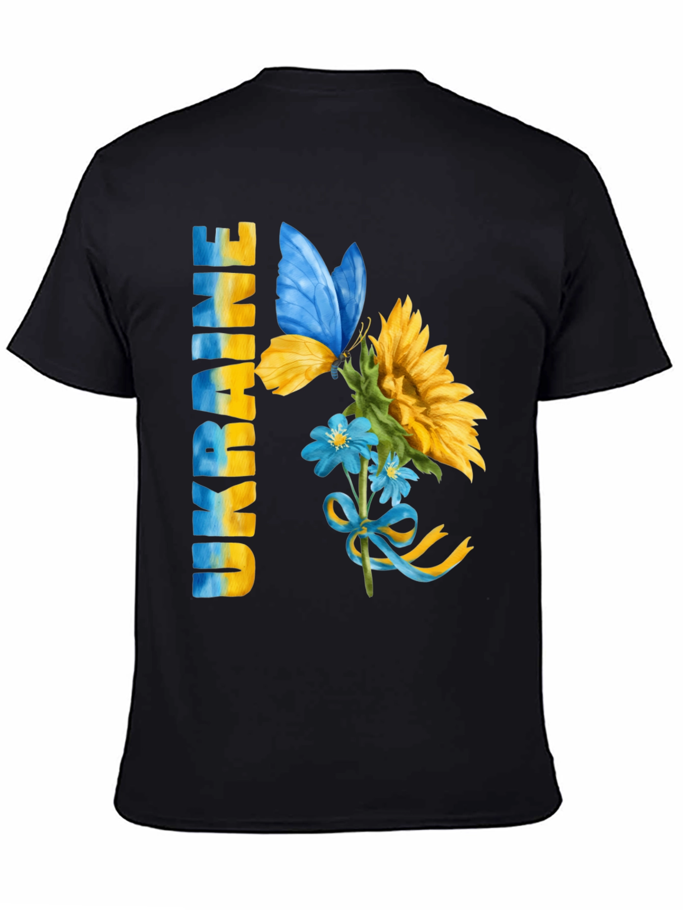 Ukraine Butterfly Sunflower Graphic Tee