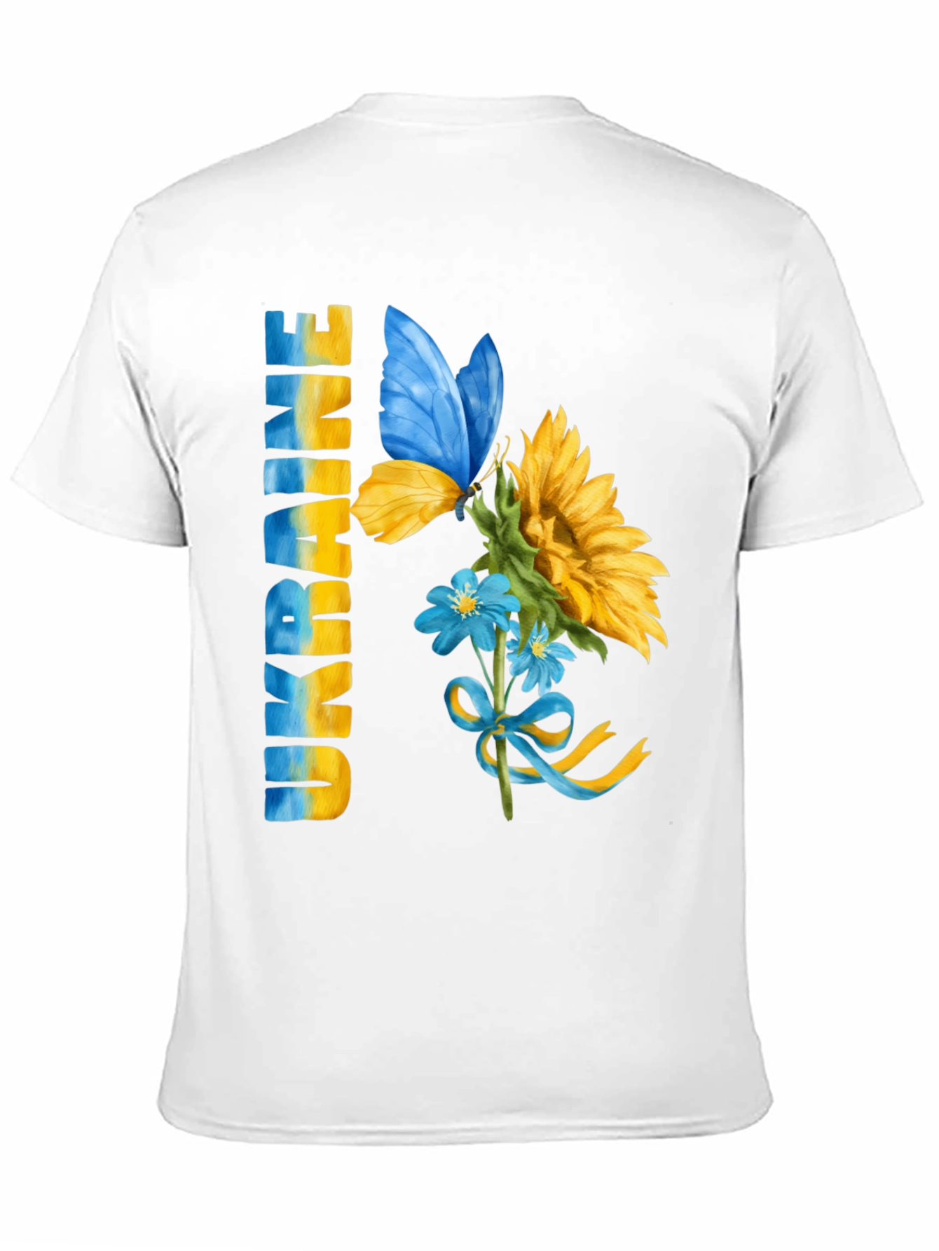Ukraine Butterfly Sunflower Graphic Tee