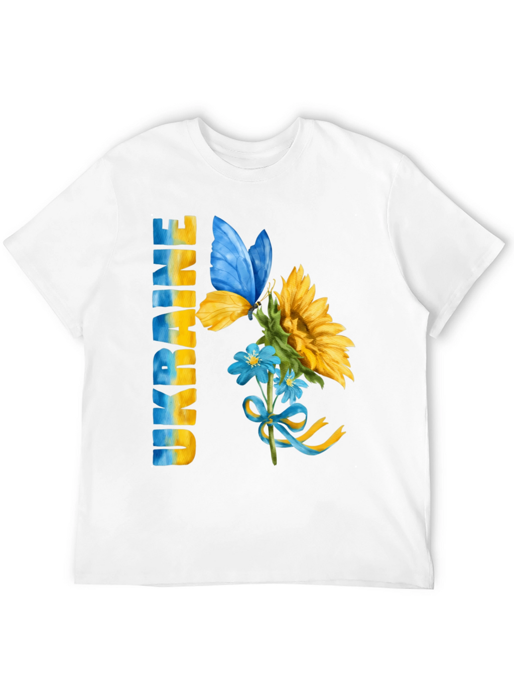 Ukraine Butterfly Sunflower Graphic Tee