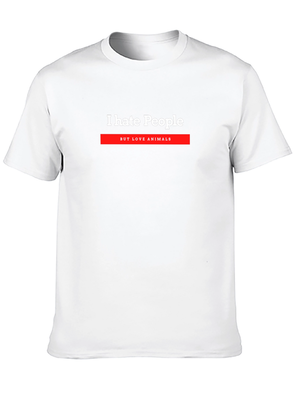 I Hate People But Love Animals Graphic T-Shirt