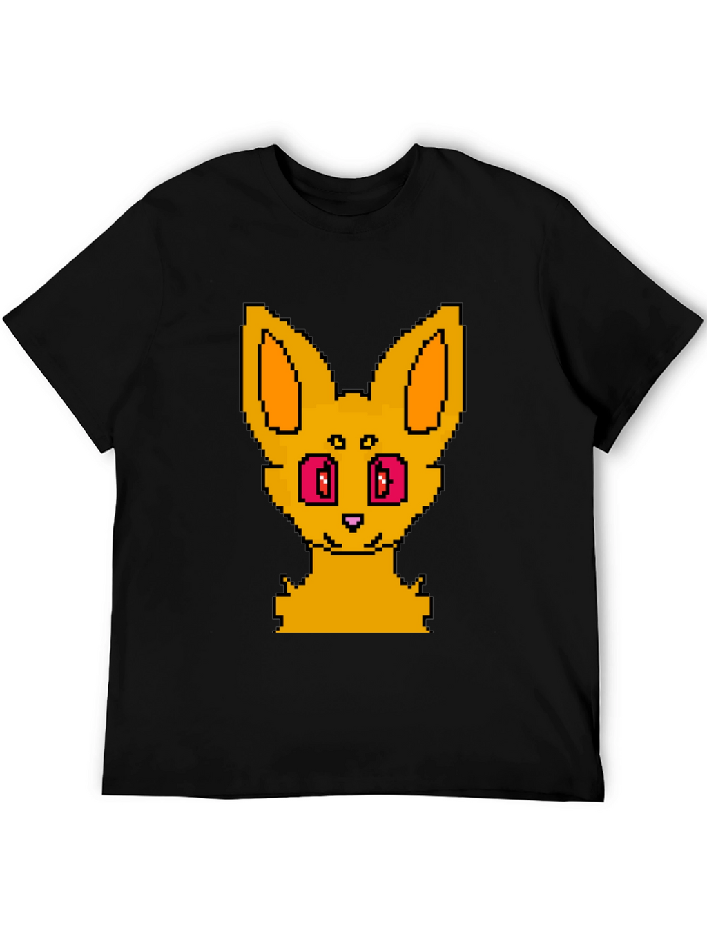 Pixel Art Fox Graphic Tee - Unisex Black T-Shirt