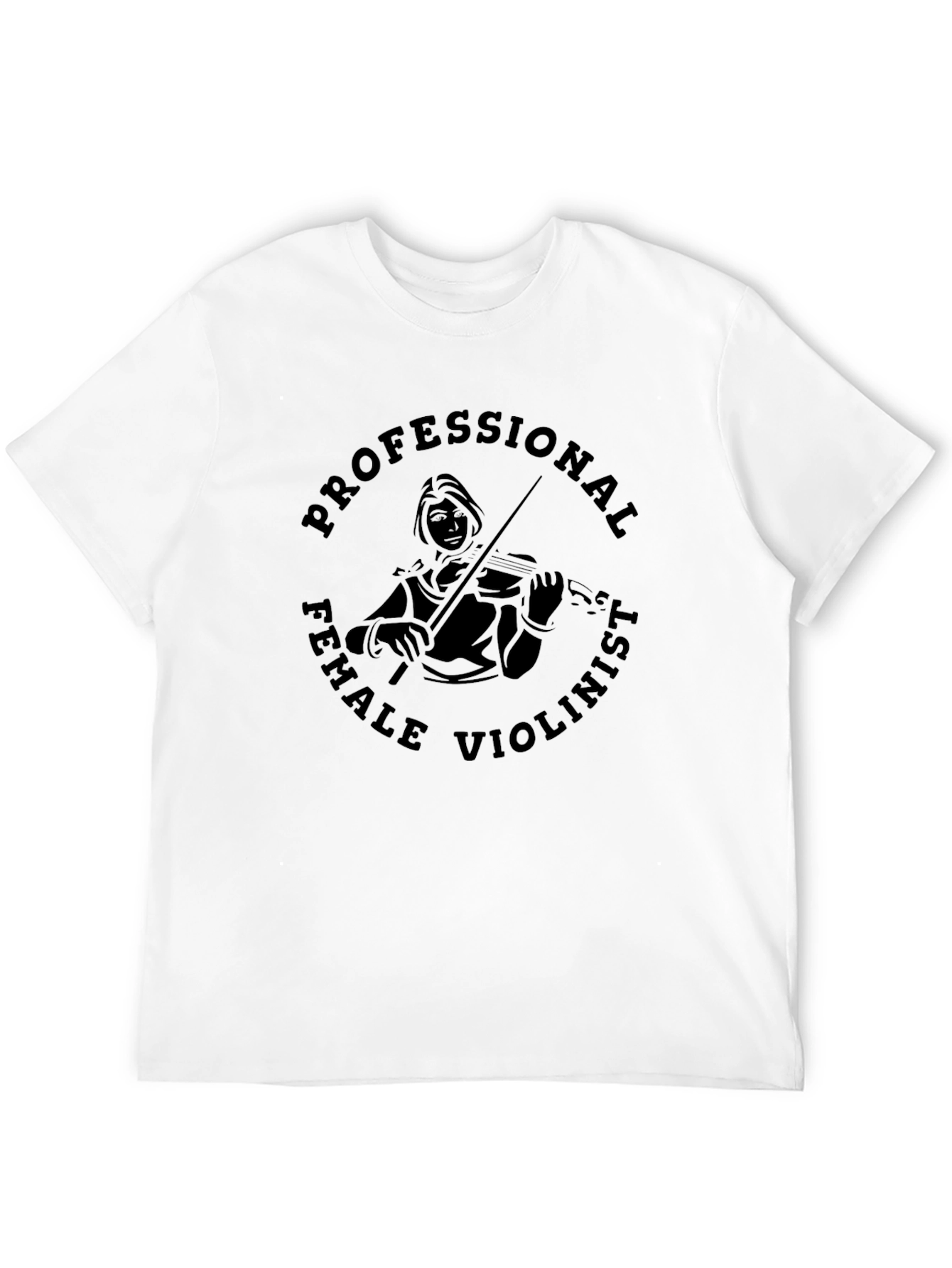 Professional Female Violinist Black Graphic Tee