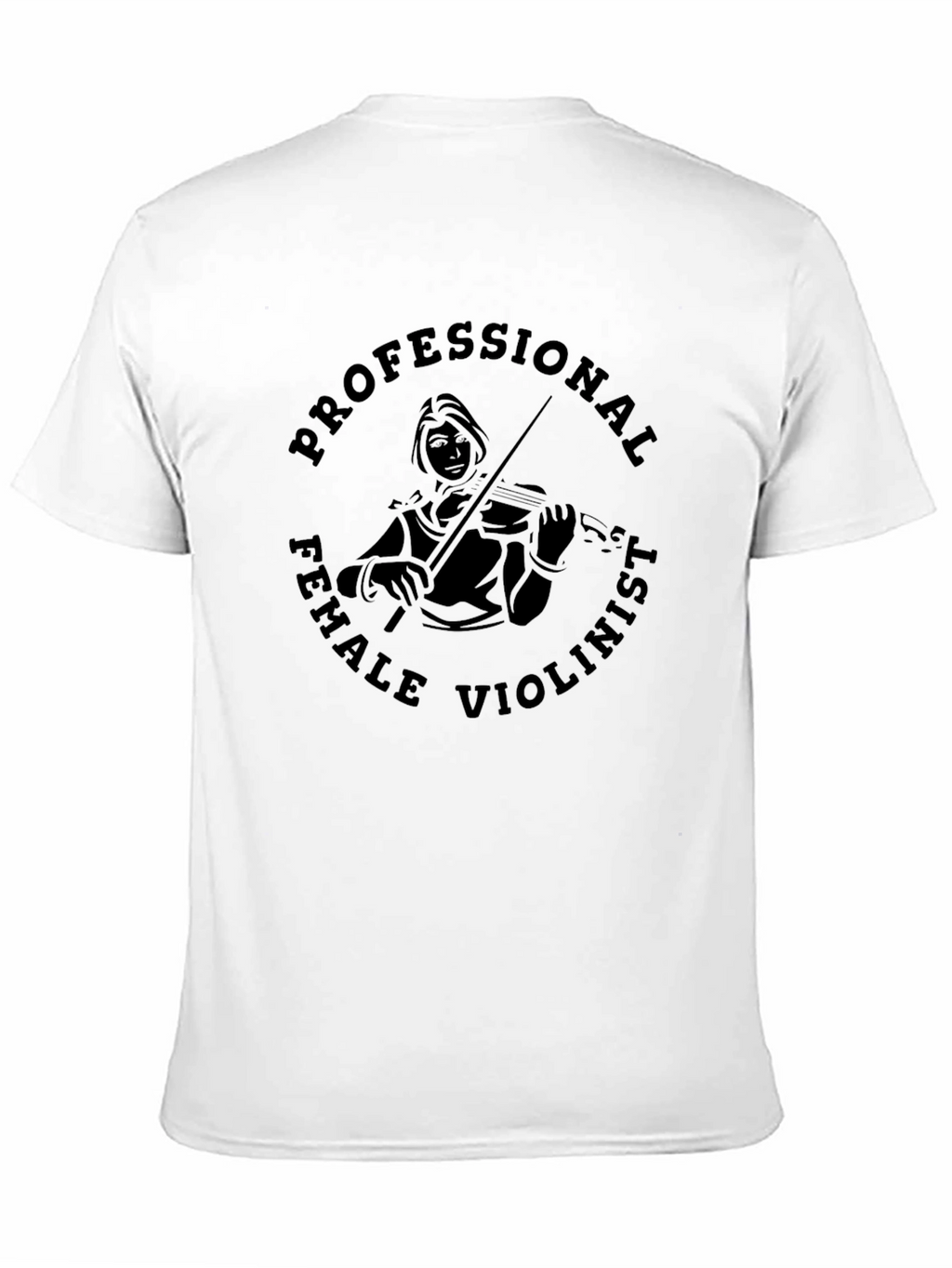 Professional Female Violinist Black Graphic Tee