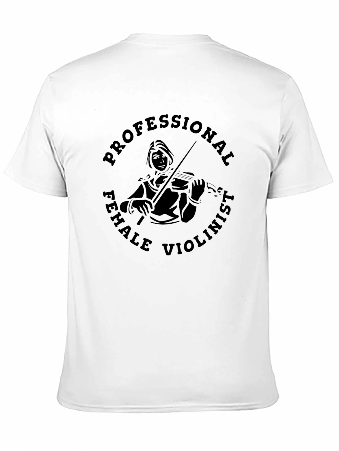 Professional Female Violinist Black Graphic Tee