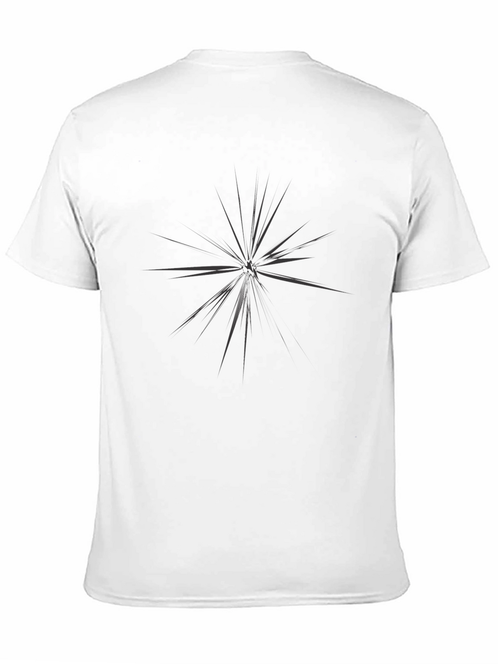 Mens Black Starburst Graphic Tee - Casual Style