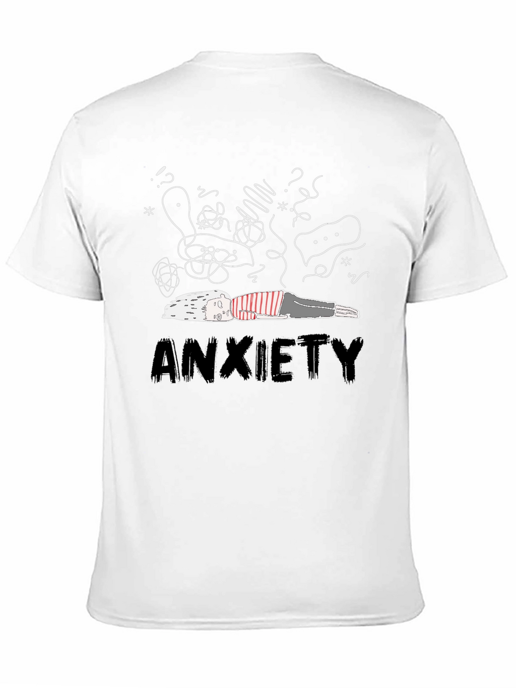 Anxiety Graphic Tee - Unisex Black Cotton T-Shirt