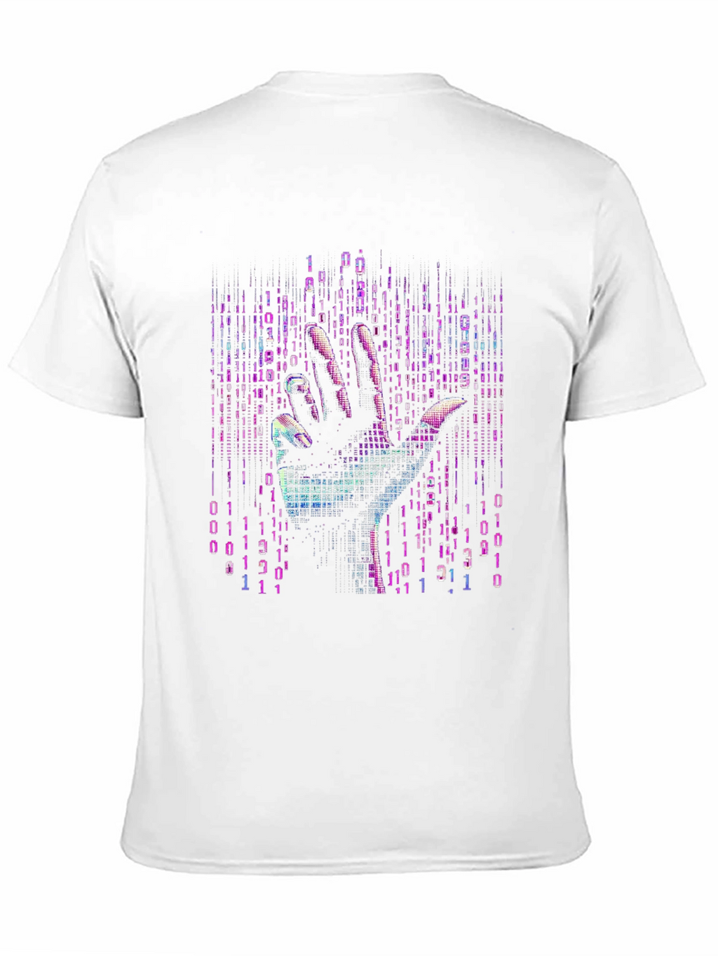 Binary Code Hand T-Shirt - Unique Tech Style