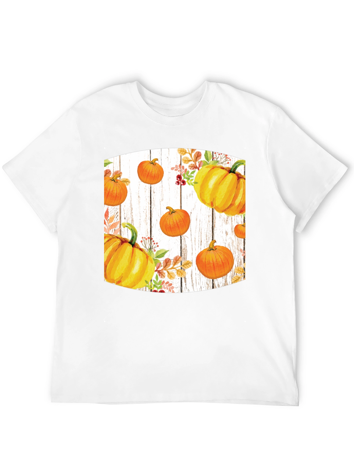 Fall Harvest Pumpkin Graphic Tee - Black