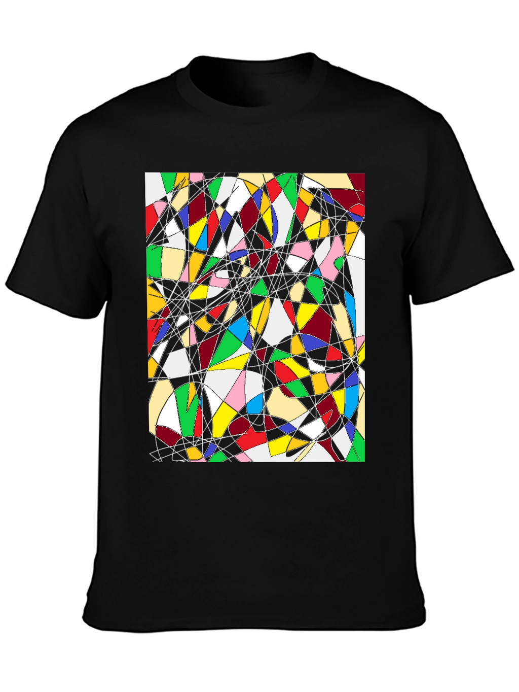 Abstract Geometric Art Tee - Modern Design
