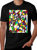 Abstract Geometric Art Tee - Modern Design