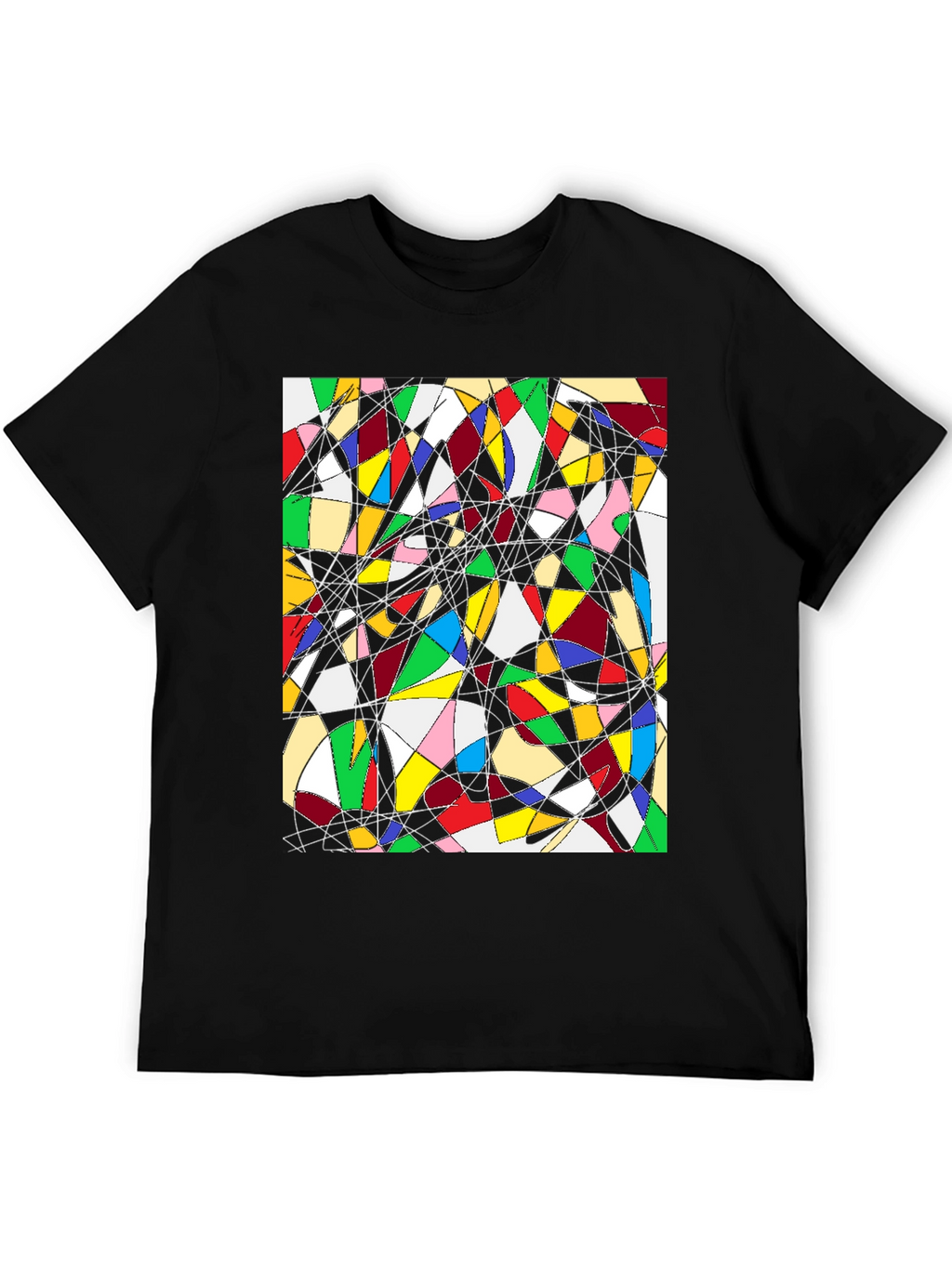 Abstract Geometric Art Tee - Modern Design