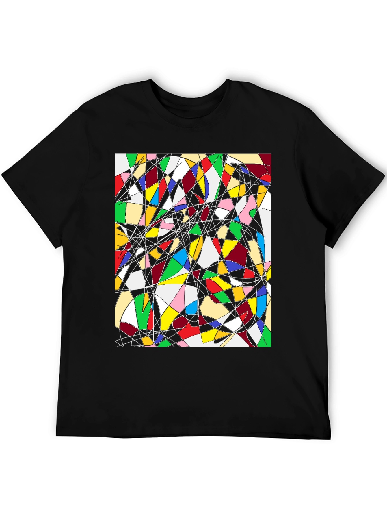 Abstract Geometric Art Tee - Modern Design