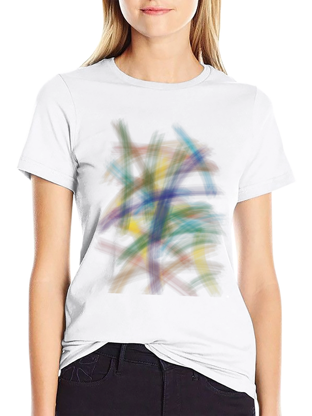 Abstract Strokes Graphic Tee - Modern Art Shirt