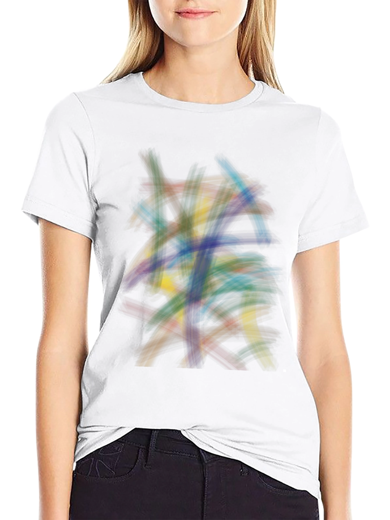 Abstract Strokes Graphic Tee - Modern Art Shirt