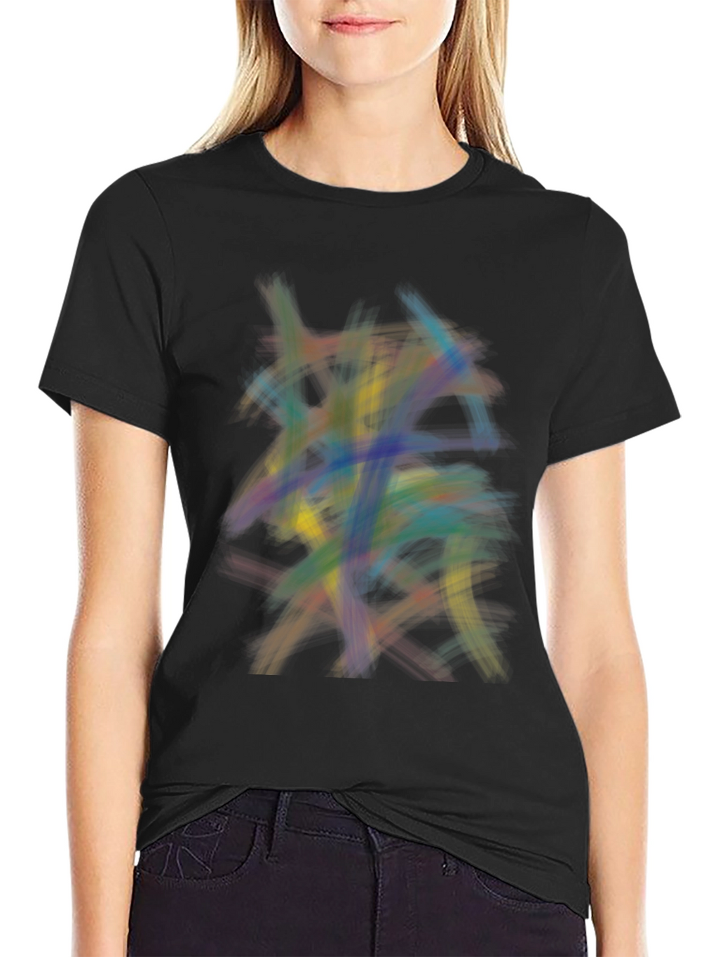 Abstract Strokes Graphic Tee - Modern Art Shirt