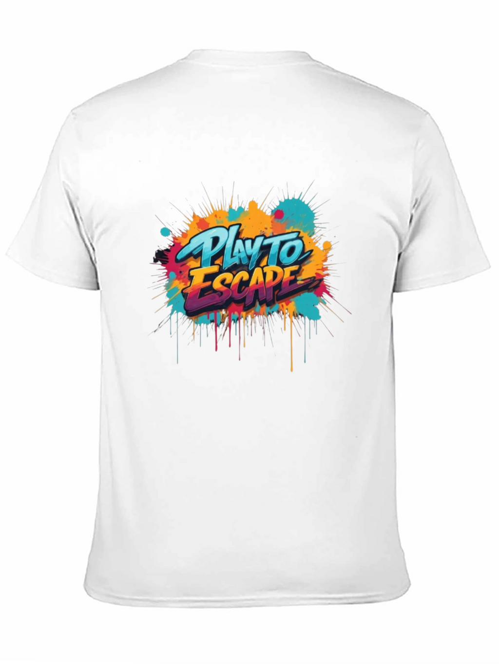 Play to Escape Graphic Tee - Black Crewneck T-Shirt