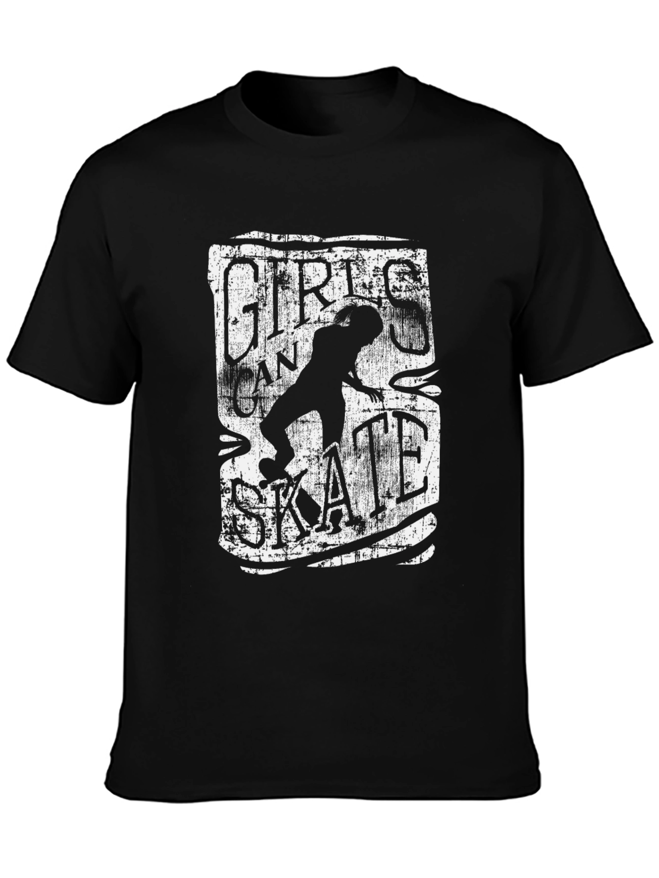 Girls Can Skate Graphic Tee - Black T-Shirt