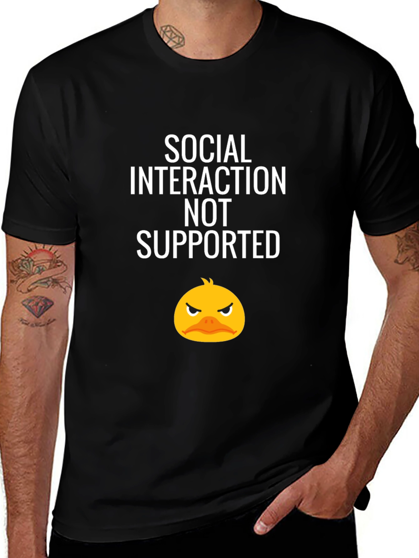 Social Interaction Not Supported Graphic Tee