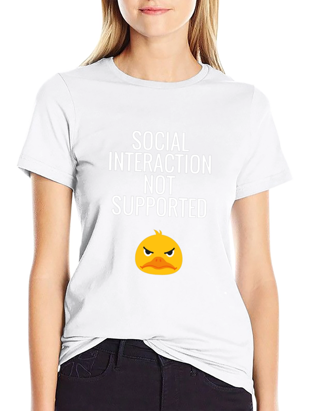 Social Interaction Not Supported Graphic Tee