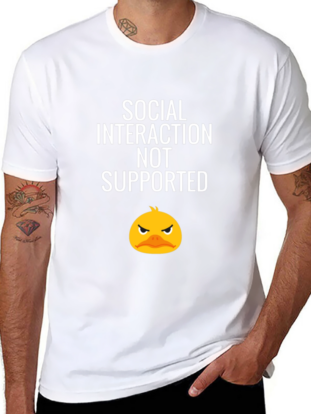 Social Interaction Not Supported Graphic Tee