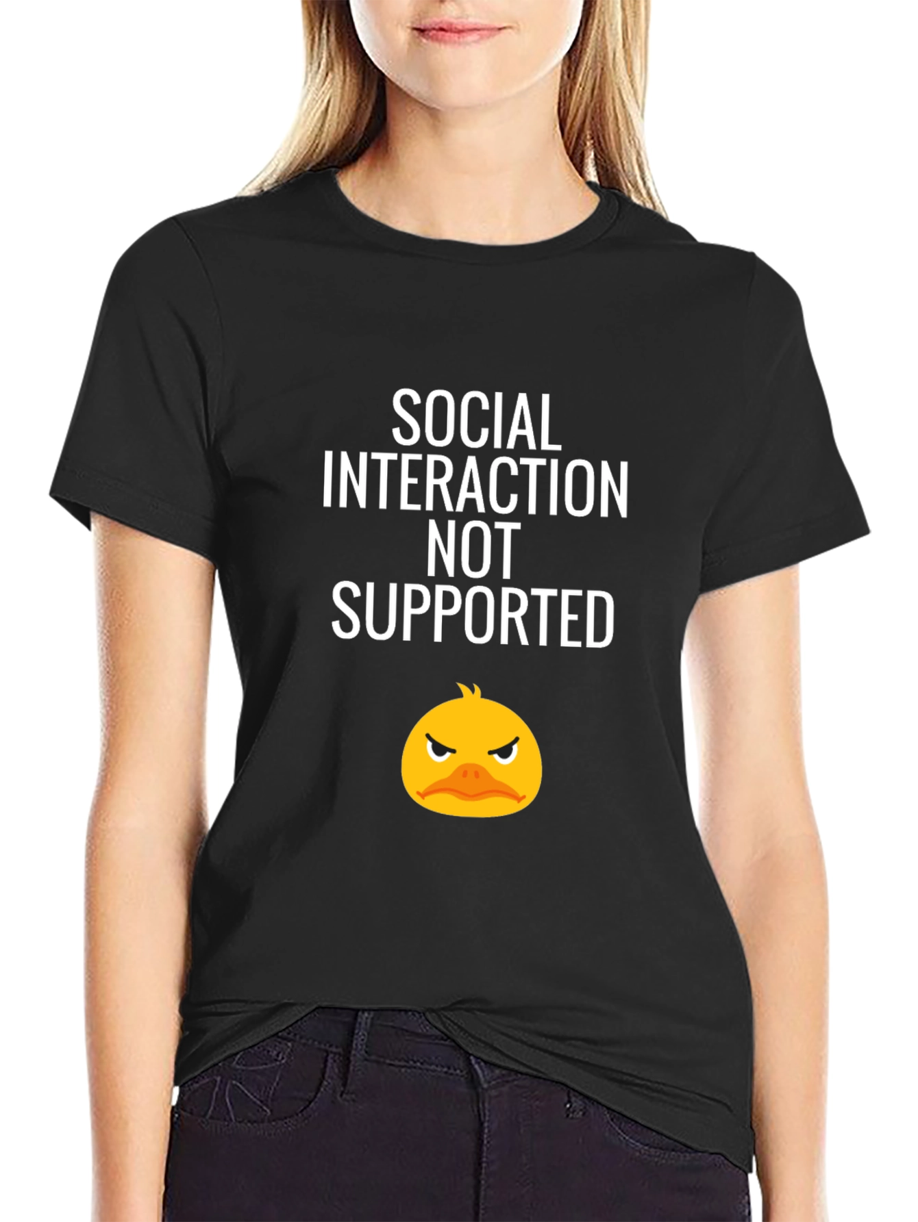 Social Interaction Not Supported Graphic Tee