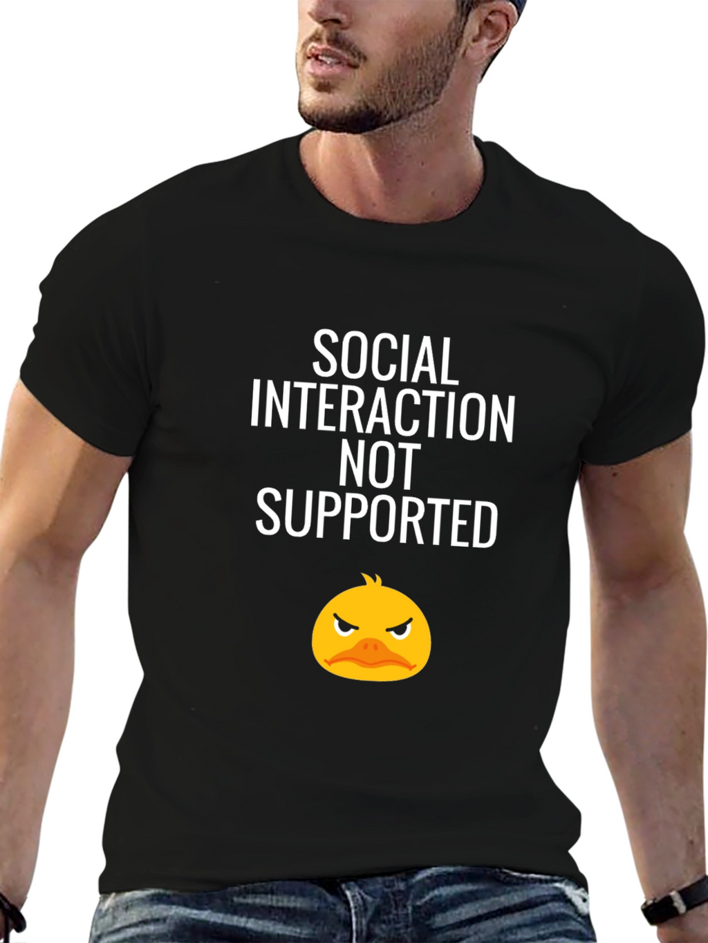Social Interaction Not Supported Graphic Tee