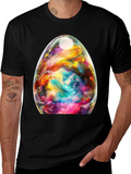 Nebula Egg Graphic Tee - Black Crewneck