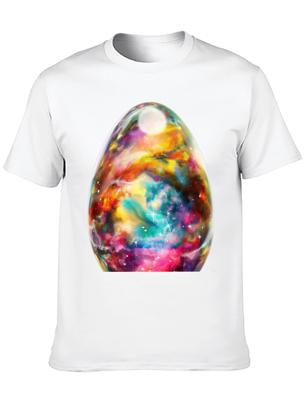 Nebula Egg Graphic Tee - Black Crewneck