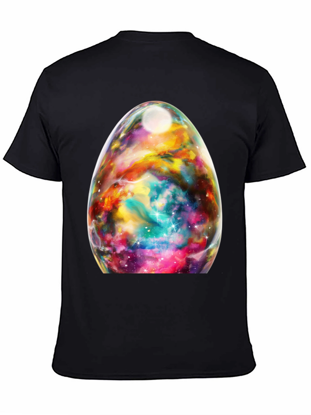 Nebula Egg Graphic Tee - Black Crewneck