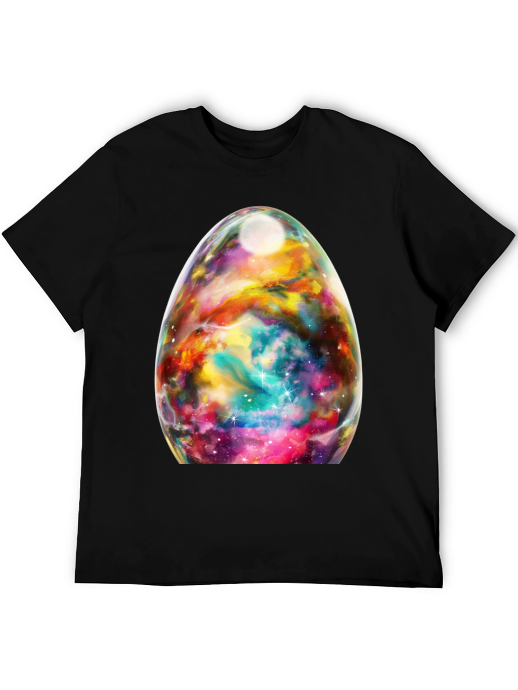 Nebula Egg Graphic Tee - Black Crewneck