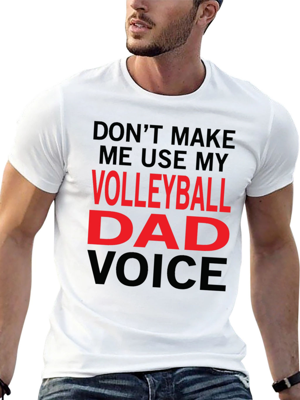 Volleyball Dad Voice T-Shirt - Funny Gift!