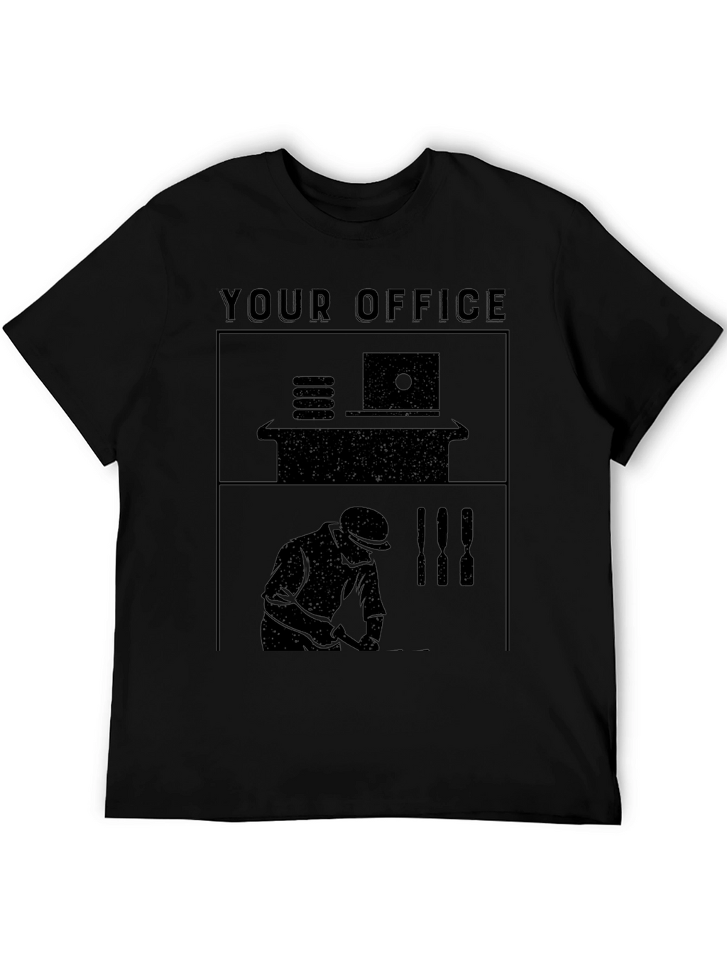 Your Office Black Graphic T-Shirt