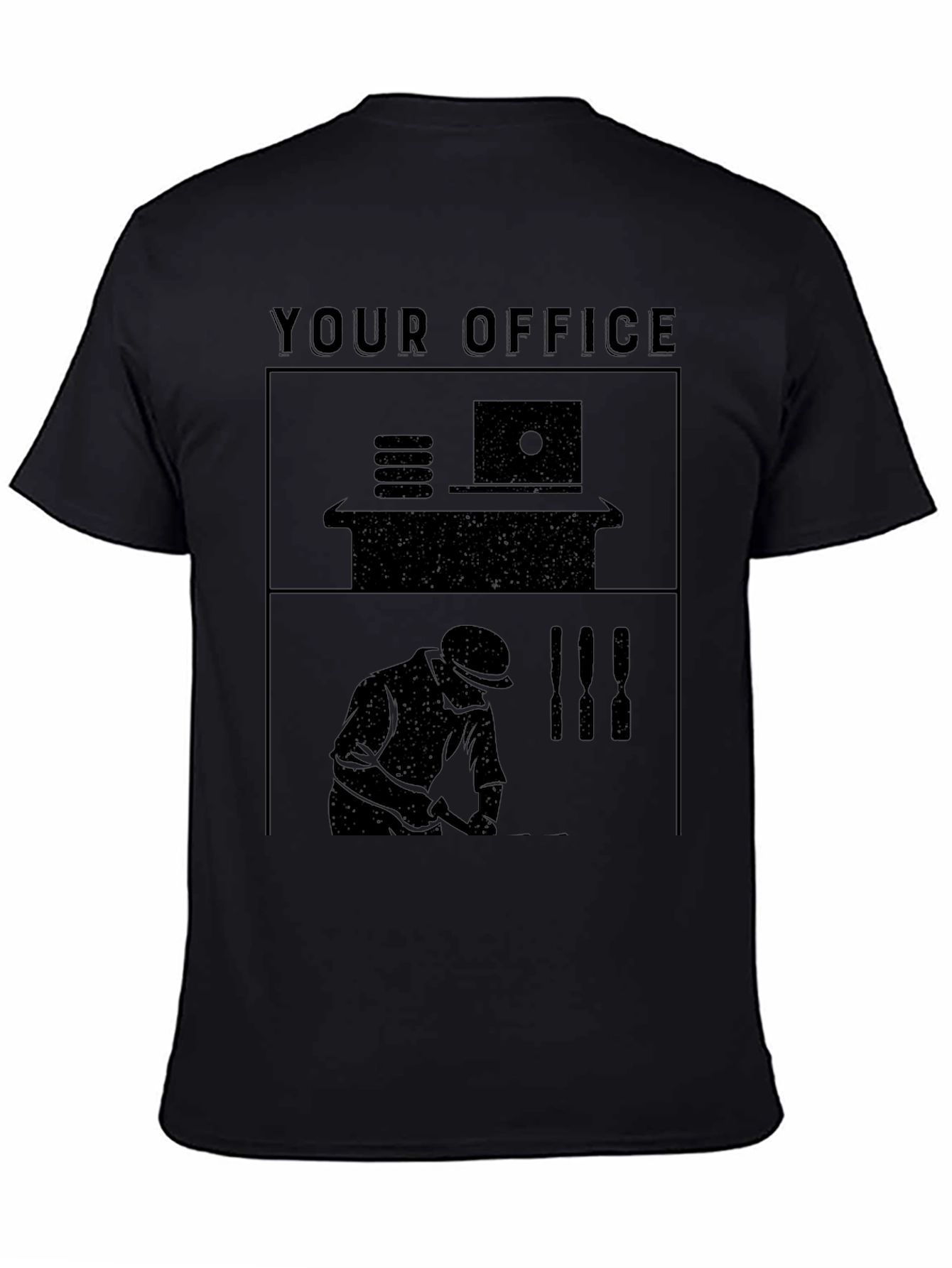 Your Office Black Graphic T-Shirt