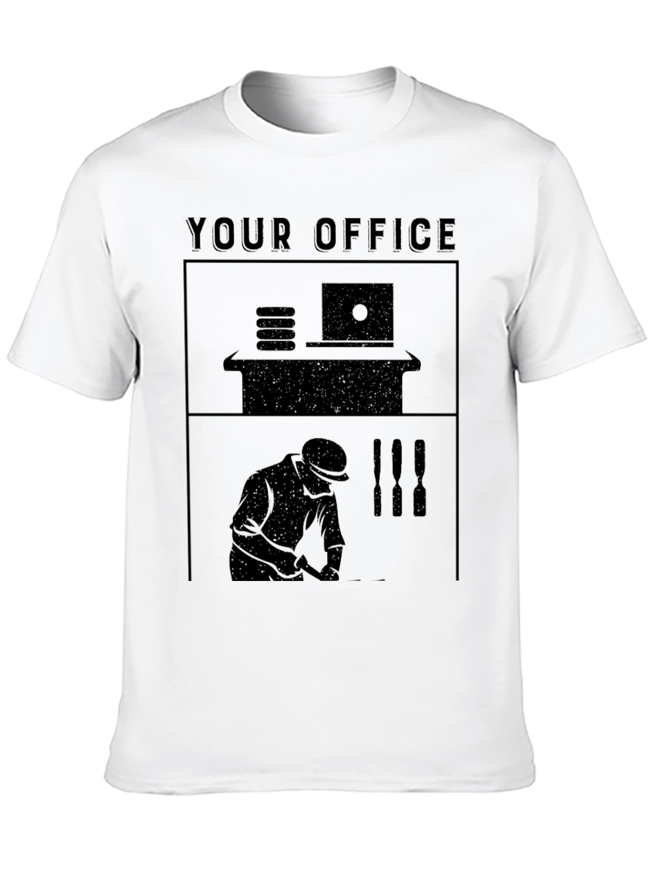 Your Office Black Graphic T-Shirt