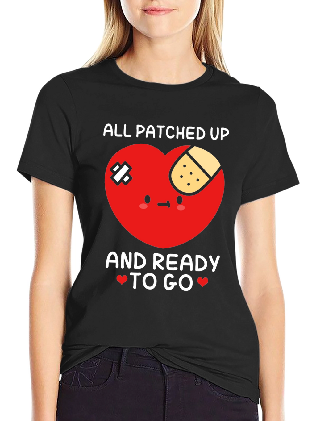 Patched Up Heart Graphic T-Shirt - Ready to Go!